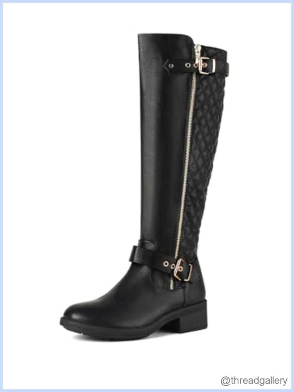 Women's Knee High Riding Boots Faux Leather Faux Fur Lined